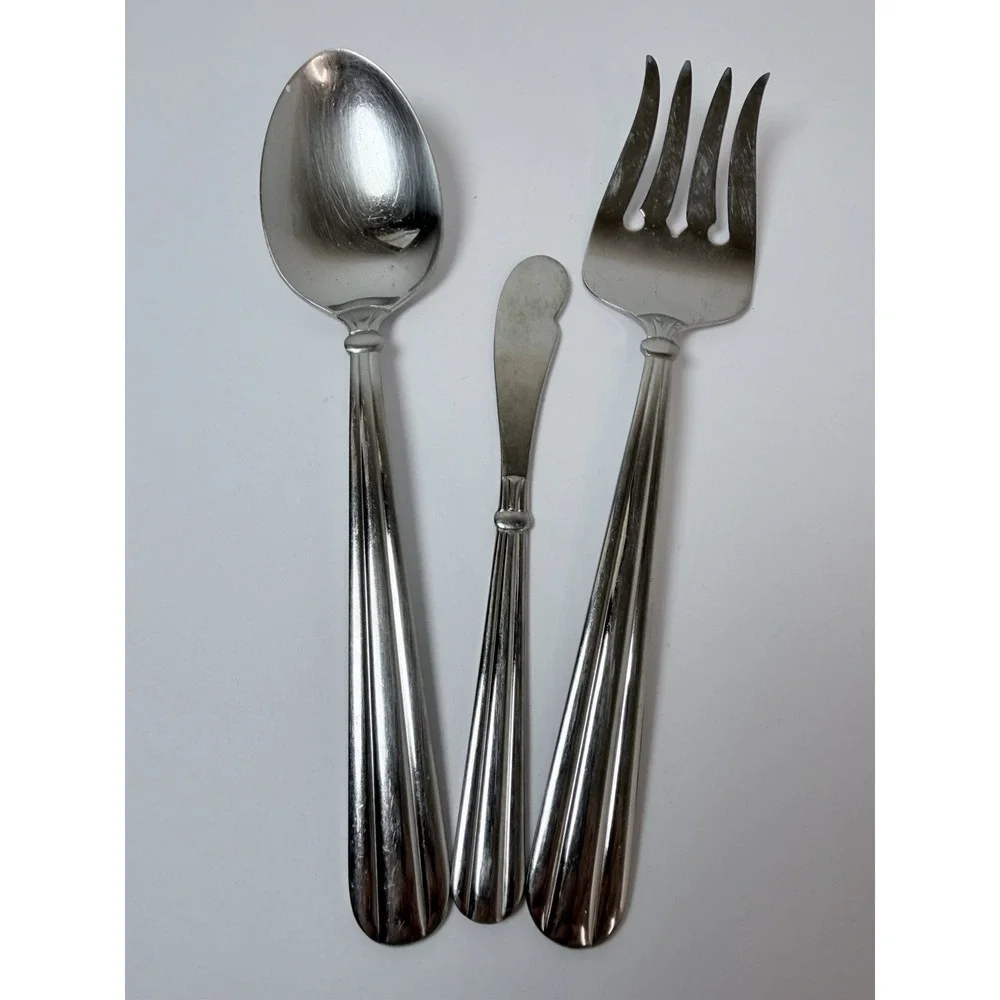 Lot of 3 Oneida Unity Stainless Serving Spoon Meat‎ Fork Butter Knife